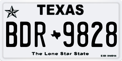 TX license plate BDR9828