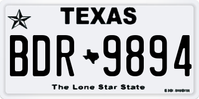 TX license plate BDR9894