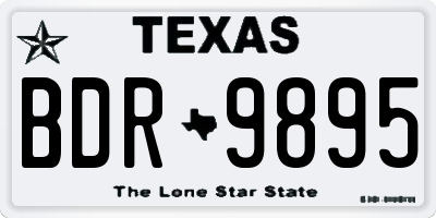 TX license plate BDR9895