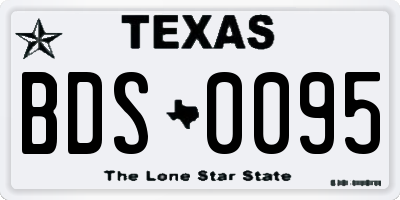 TX license plate BDS0095