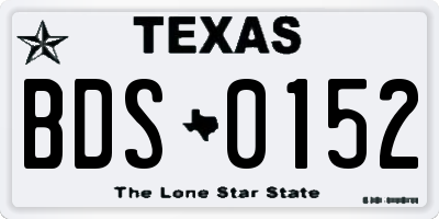 TX license plate BDS0152
