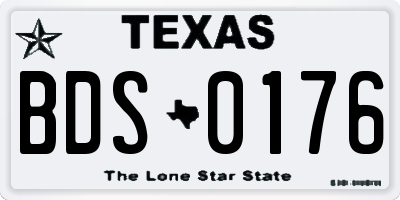 TX license plate BDS0176
