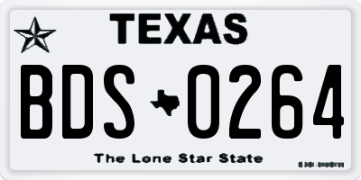 TX license plate BDS0264