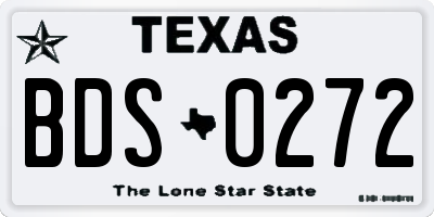 TX license plate BDS0272