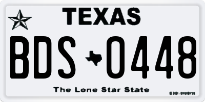 TX license plate BDS0448