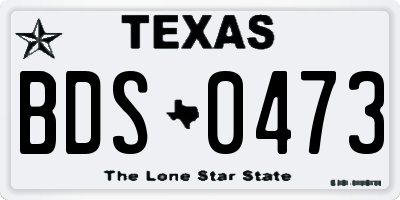 TX license plate BDS0473