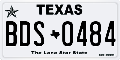 TX license plate BDS0484
