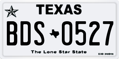 TX license plate BDS0527
