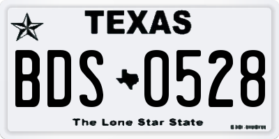 TX license plate BDS0528