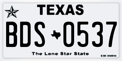 TX license plate BDS0537