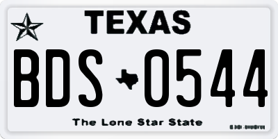 TX license plate BDS0544