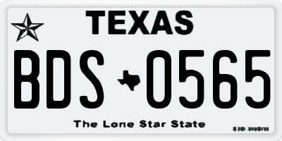 TX license plate BDS0565
