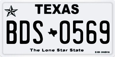 TX license plate BDS0569