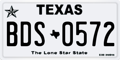 TX license plate BDS0572