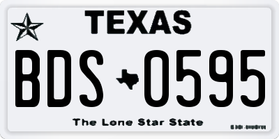 TX license plate BDS0595