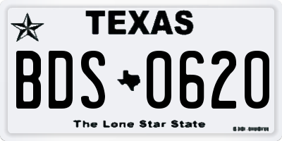 TX license plate BDS0620