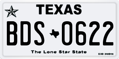 TX license plate BDS0622