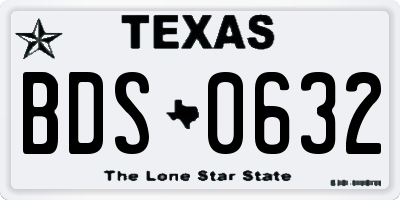 TX license plate BDS0632