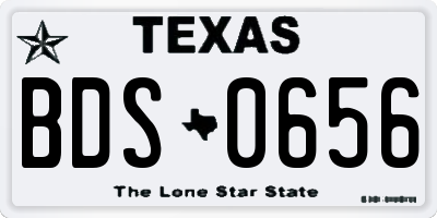 TX license plate BDS0656