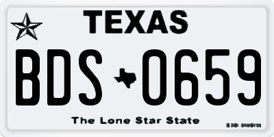 TX license plate BDS0659