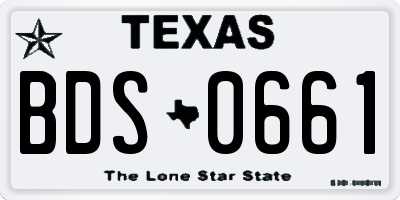 TX license plate BDS0661