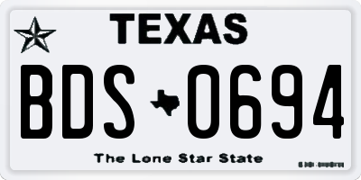 TX license plate BDS0694