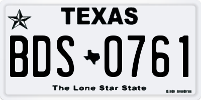 TX license plate BDS0761