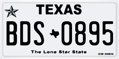 TX license plate BDS0895