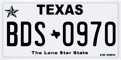 TX license plate BDS0970