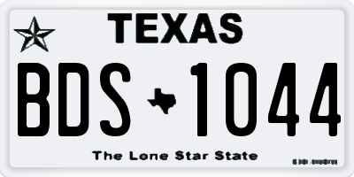 TX license plate BDS1044