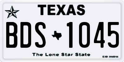 TX license plate BDS1045