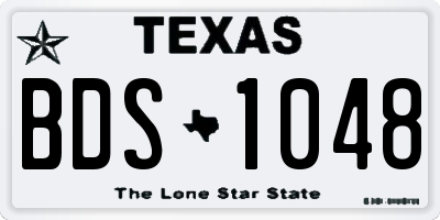 TX license plate BDS1048