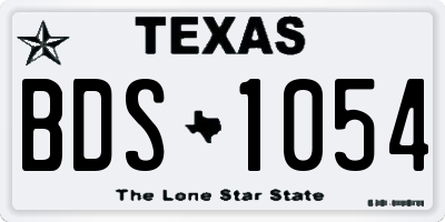 TX license plate BDS1054