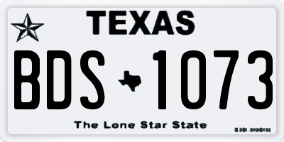TX license plate BDS1073