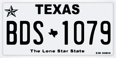 TX license plate BDS1079