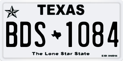 TX license plate BDS1084