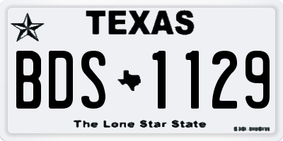 TX license plate BDS1129