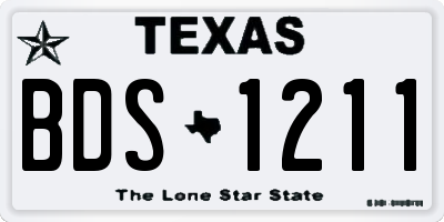 TX license plate BDS1211