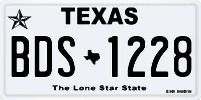 TX license plate BDS1228