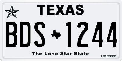 TX license plate BDS1244