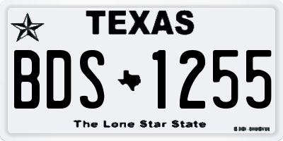 TX license plate BDS1255