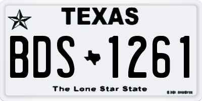 TX license plate BDS1261