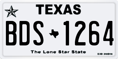 TX license plate BDS1264