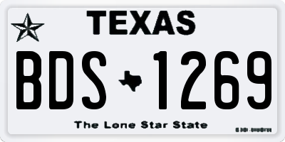TX license plate BDS1269