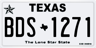 TX license plate BDS1271