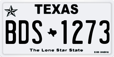 TX license plate BDS1273
