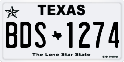TX license plate BDS1274