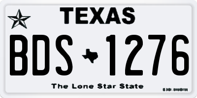 TX license plate BDS1276