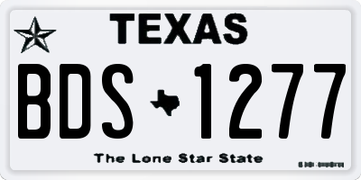 TX license plate BDS1277