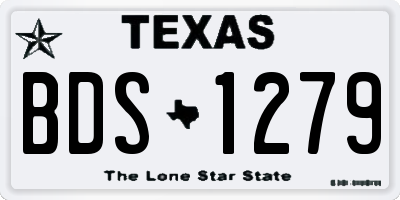 TX license plate BDS1279